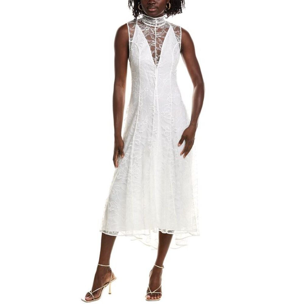 Alexis Womens Rhiane Midi Dress, White